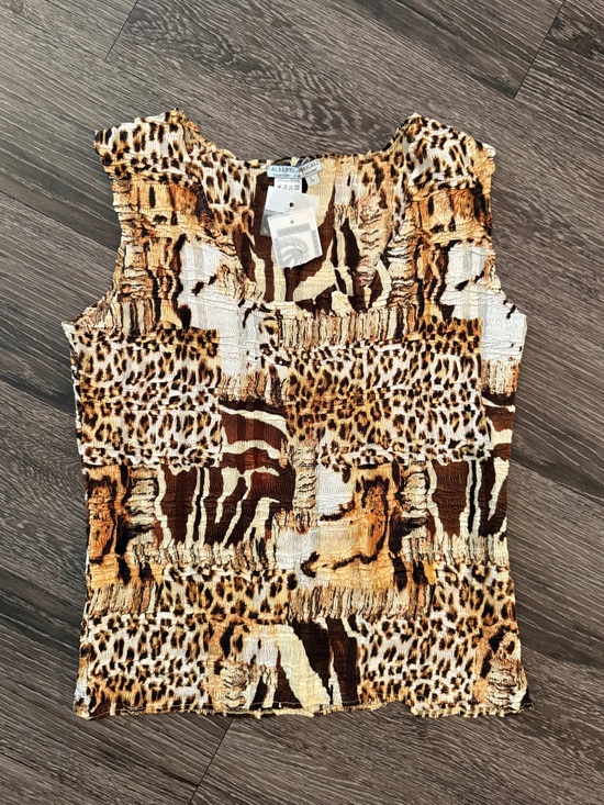 Alberto Makali Tops - Alberto Makali Vintage Animal Print Top